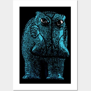Blue Hippo Posters and Art